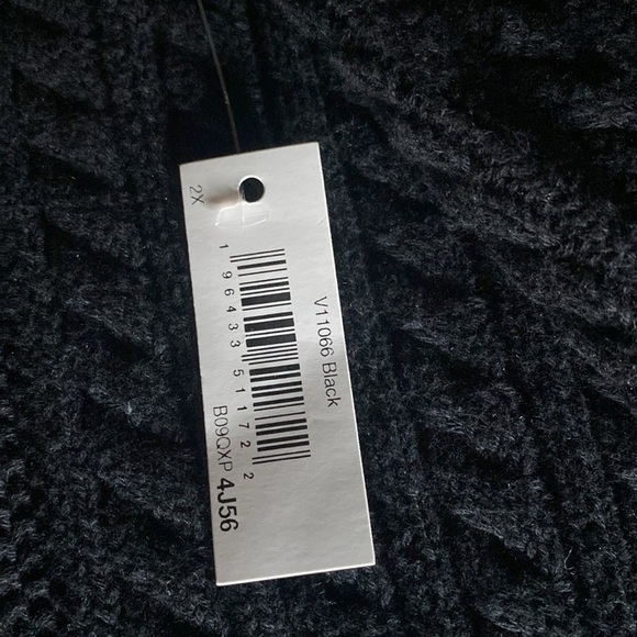 Cable Knit Turtleneck Cardigan Sweater Pullover Black Big Tall Men Size 2X NWT - Picture 3 of 10